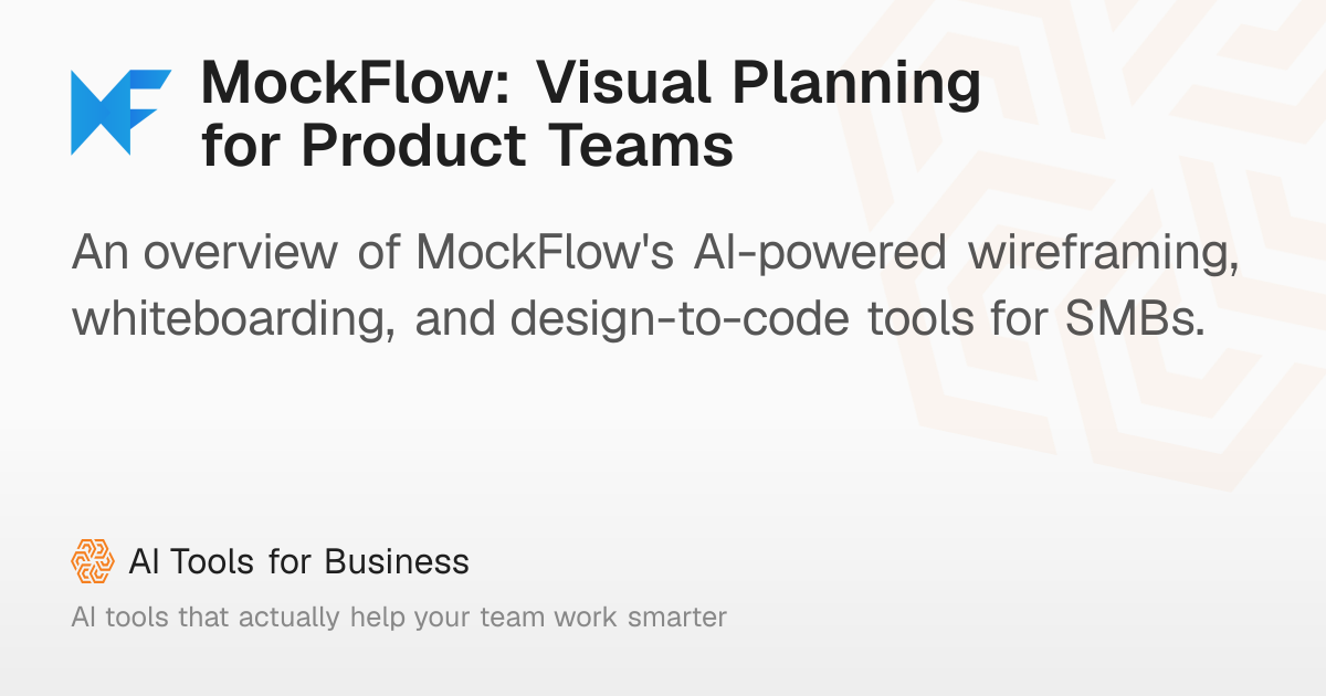 MockFlow: Wireframing and Whiteboard Software