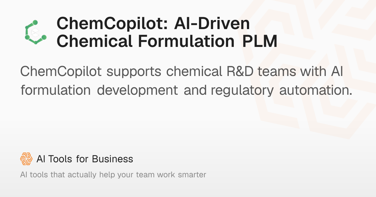 ChemCopilot: AI Chemical PLM Software