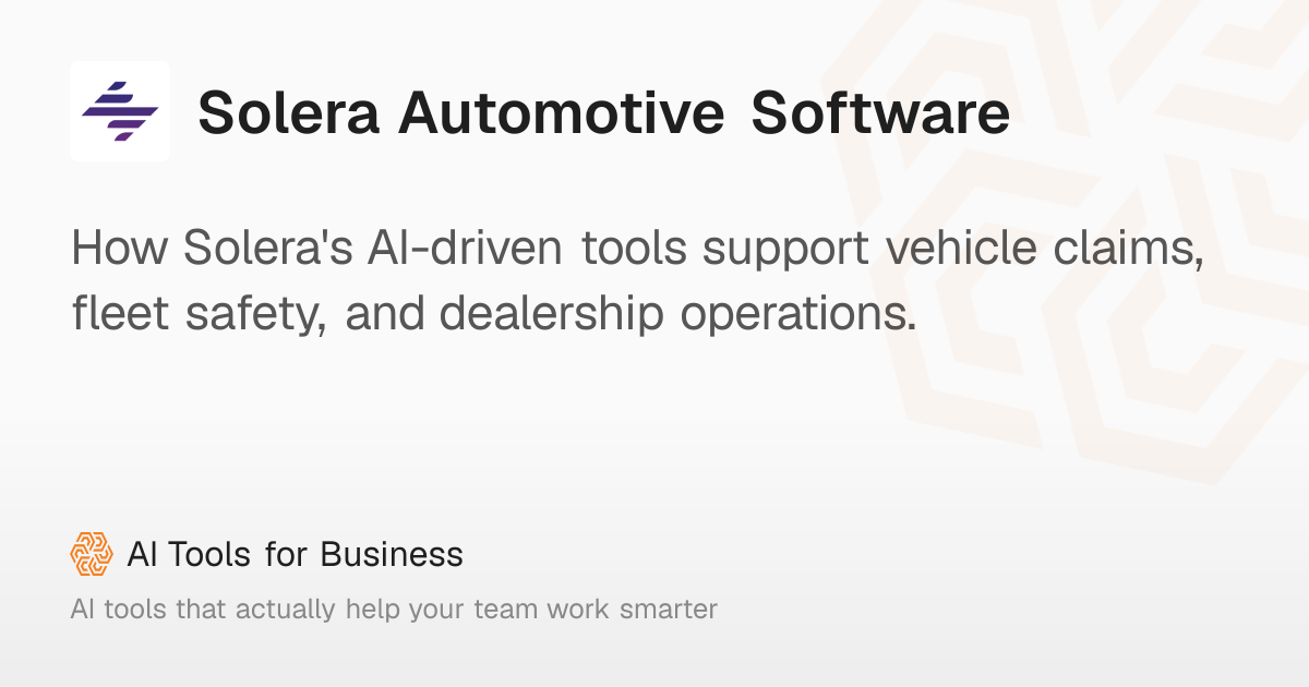 Solera: Automotive & Claims Software