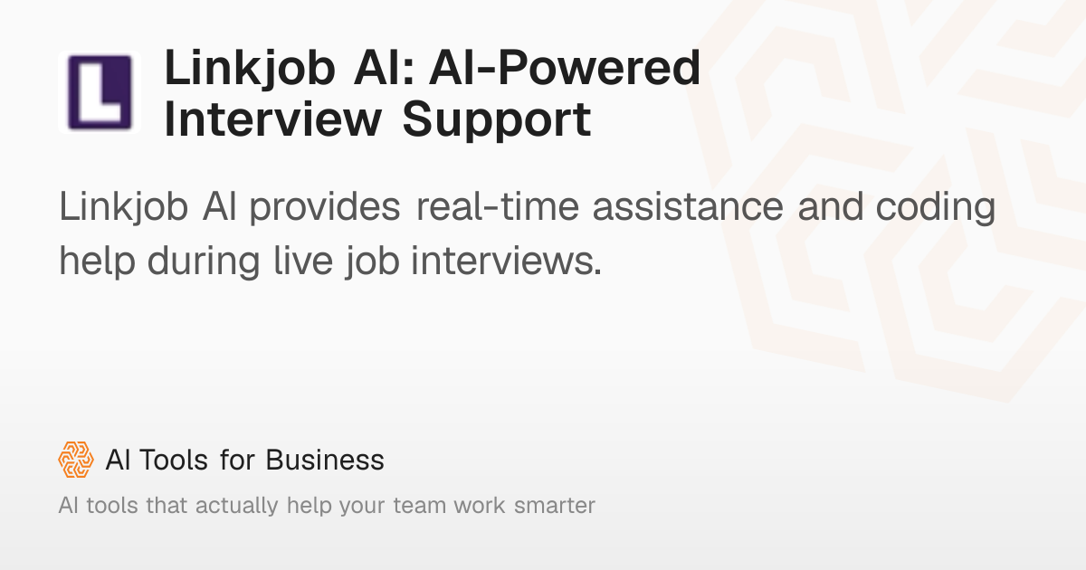 Linkjob AI: AI Interview Assistant & Coding Help