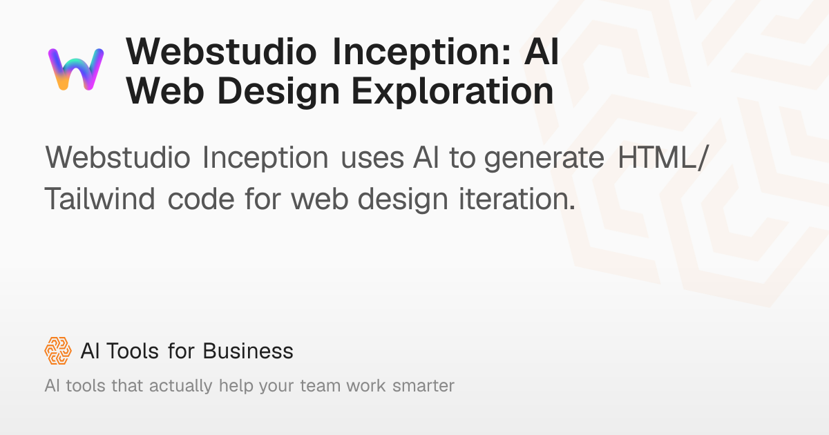 Webstudio Inception: AI Web Design Tool