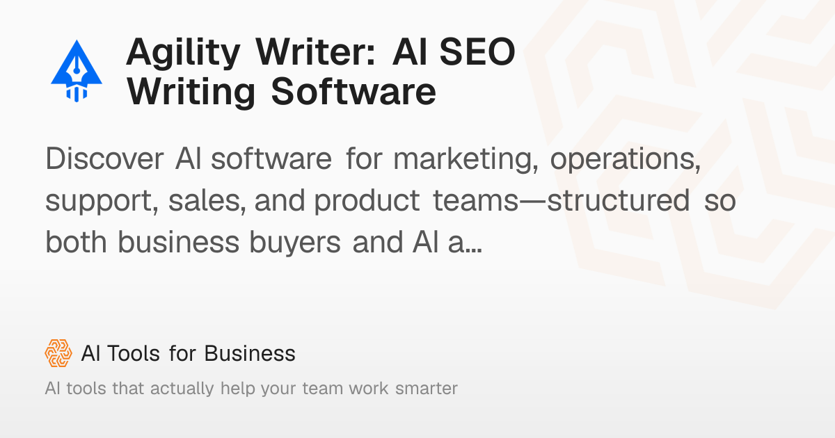 Agility Writer: AI SEO Long-Form Content Tool