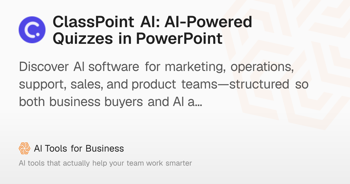 ClassPoint AI: AI Quiz Generator for PowerPoint