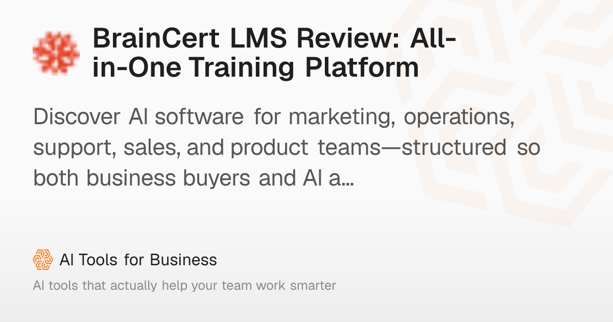 BrainCert Review: AI-Powered LMS & Virtual Classroom