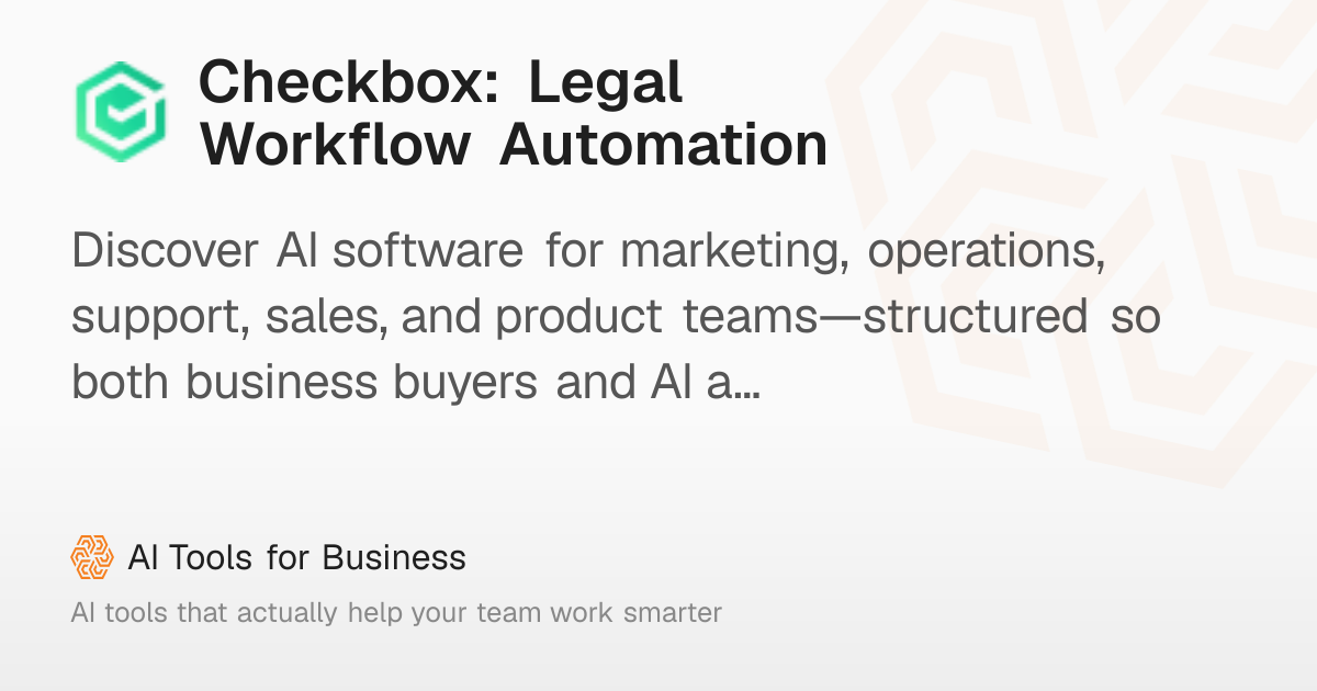 Checkbox: Legal Workflow & Matter Management