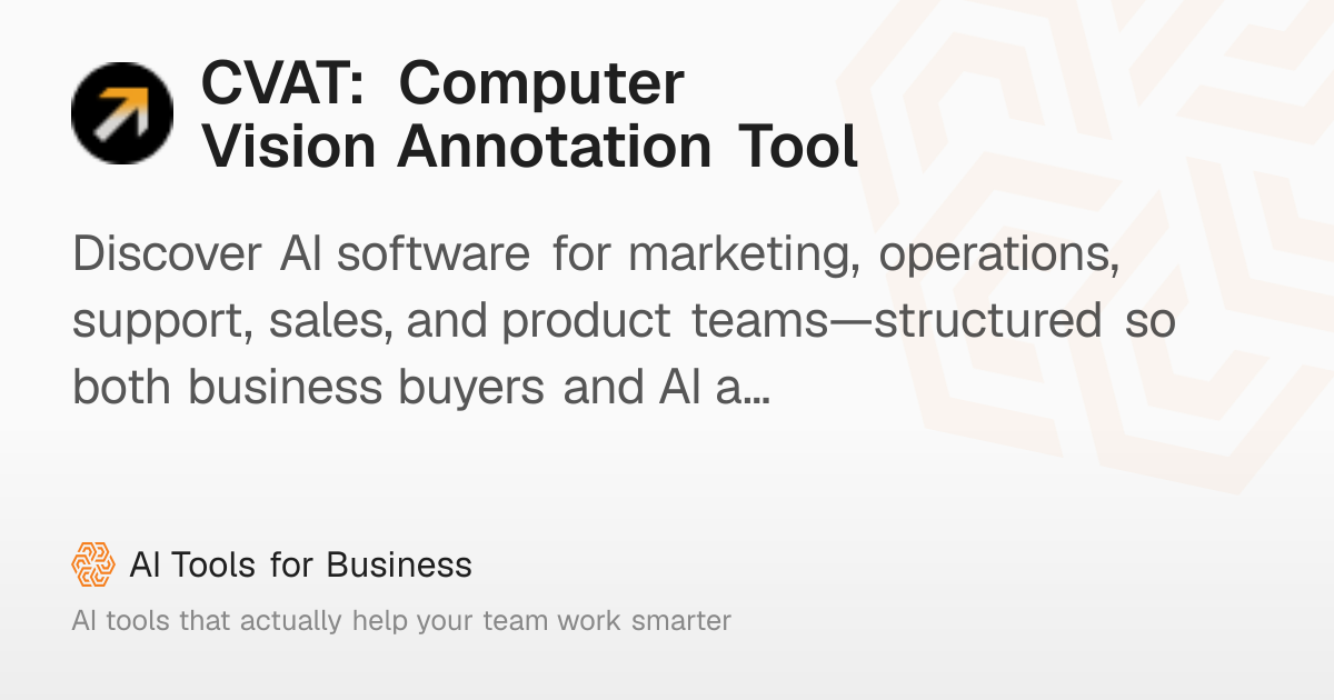 CVAT: Computer Vision Annotation Tool