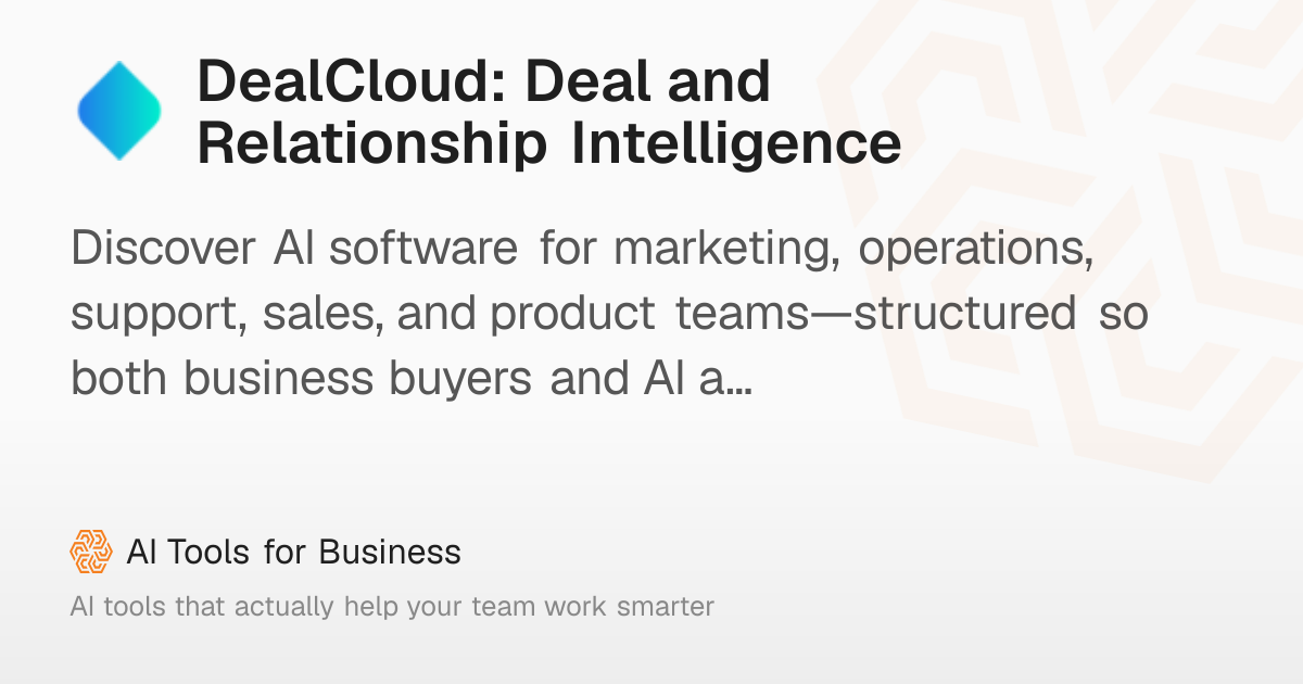 DealCloud: Relationship Intelligence for Professional Firms