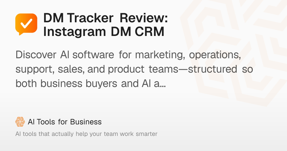 DM Tracker Review: Instagram DM CRM for Sales Teams
