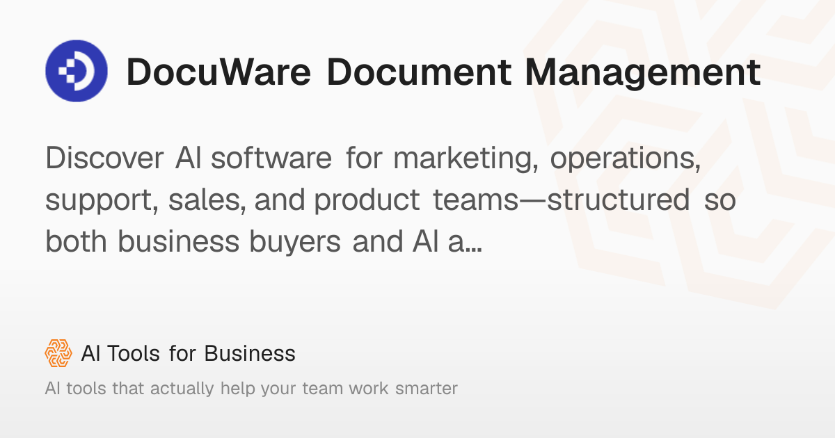 DocuWare: Document Management & Automation