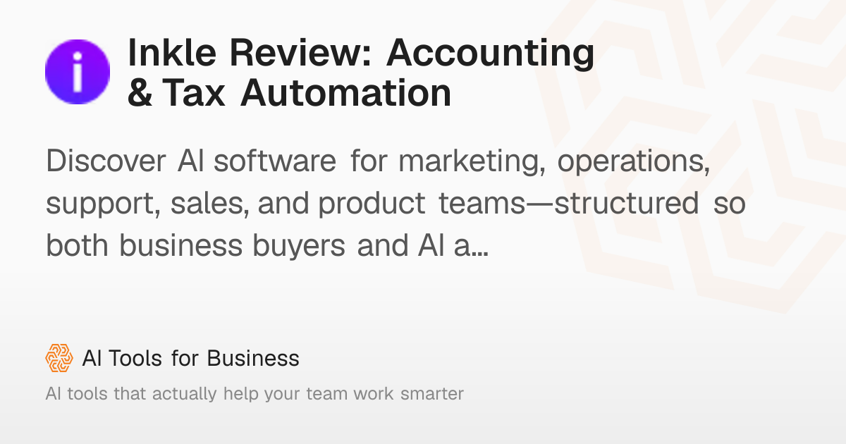 Inkle Review: Startup Accounting & Tax Automation