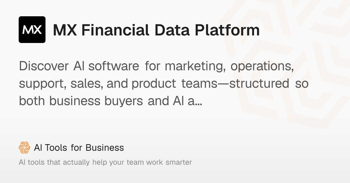MX: Financial Data & Aggregation Platform