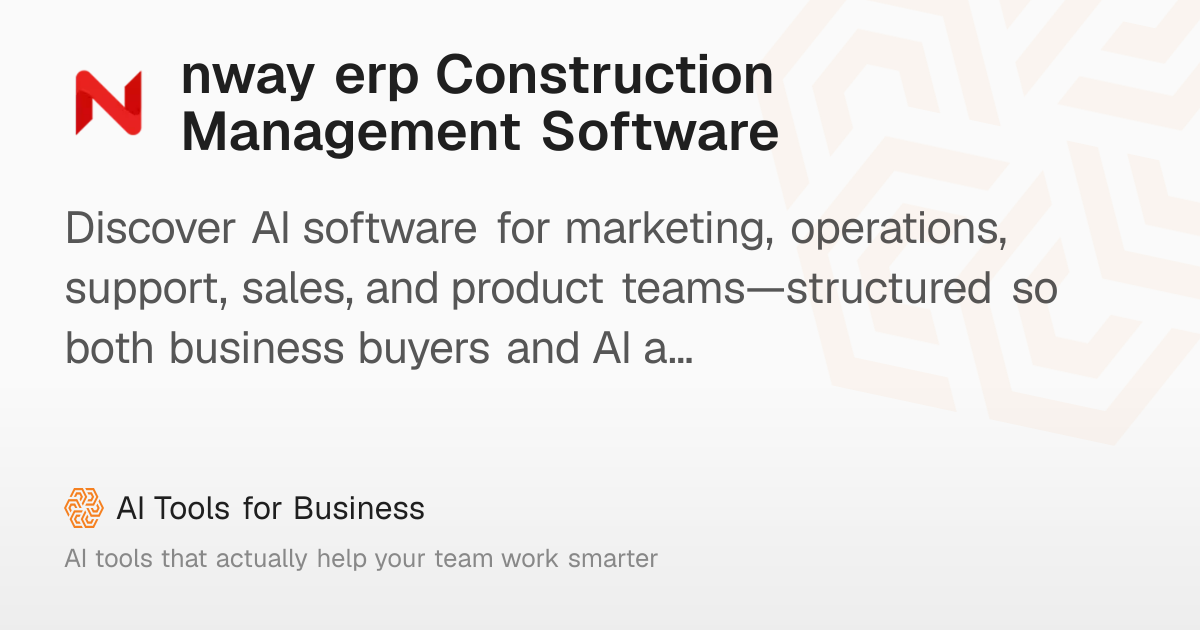 nway erp: Construction Management ERP