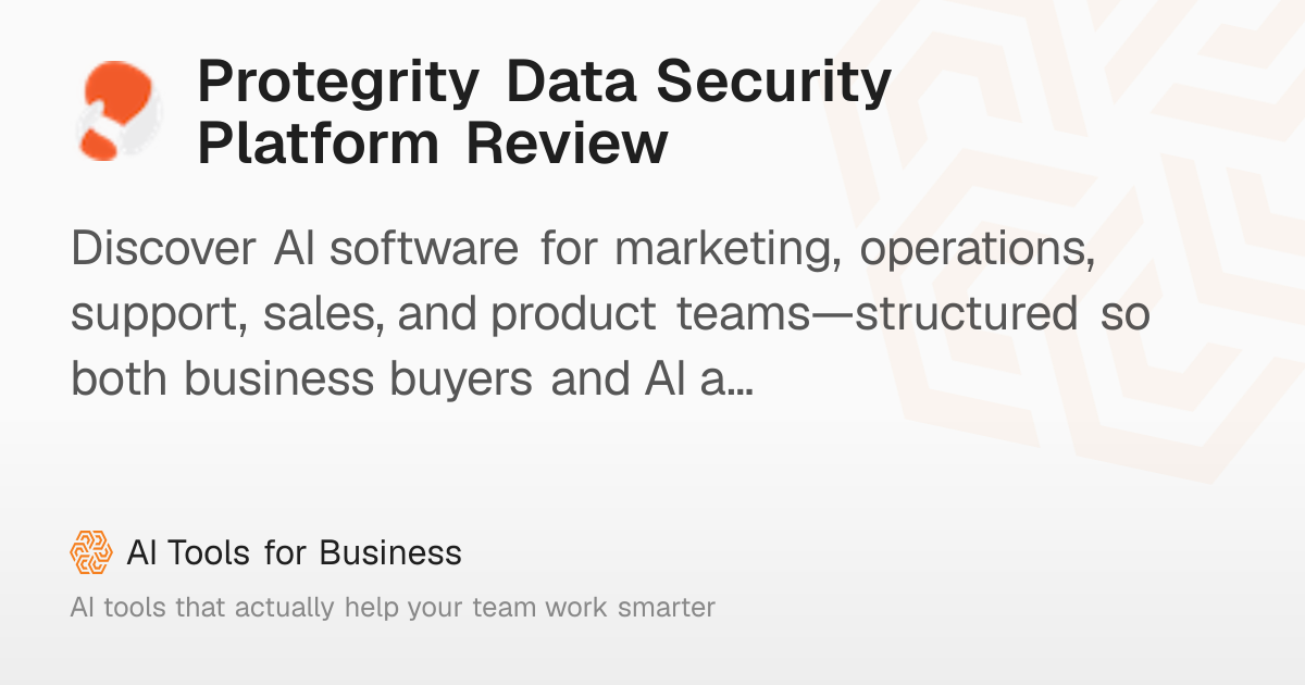 Protegrity Review: AI Security and Data Protection