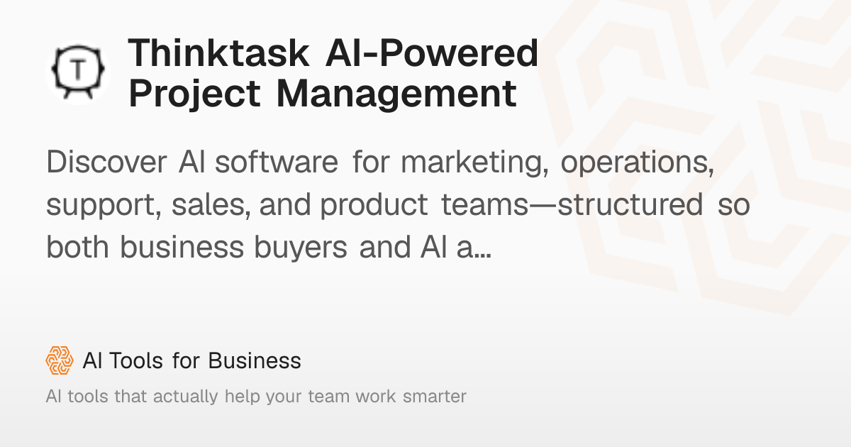 Thinktask: AI Project Management Tool