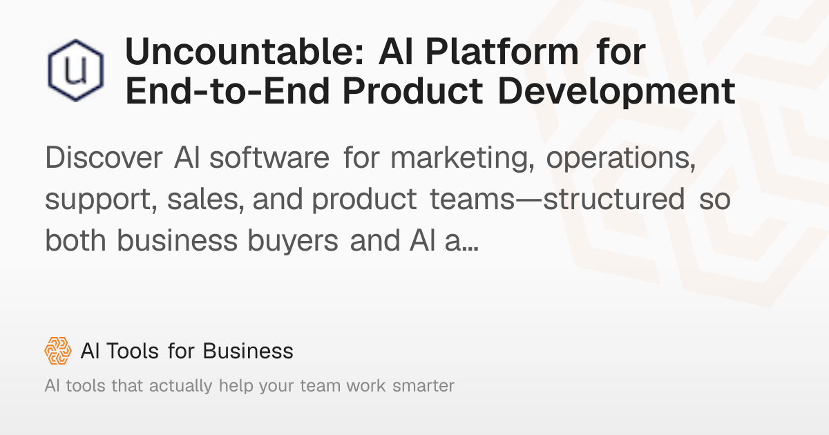 Uncountable: AI Lab Management & R&D Software