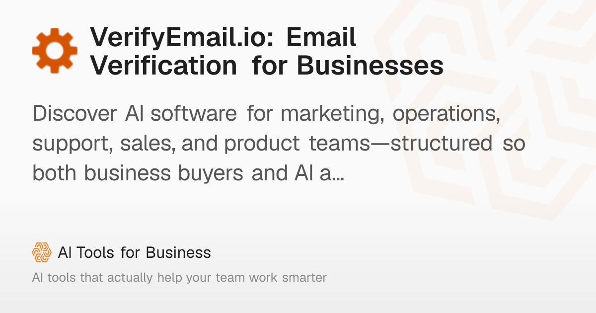 VerifyEmail.io: Email Verification & Validation