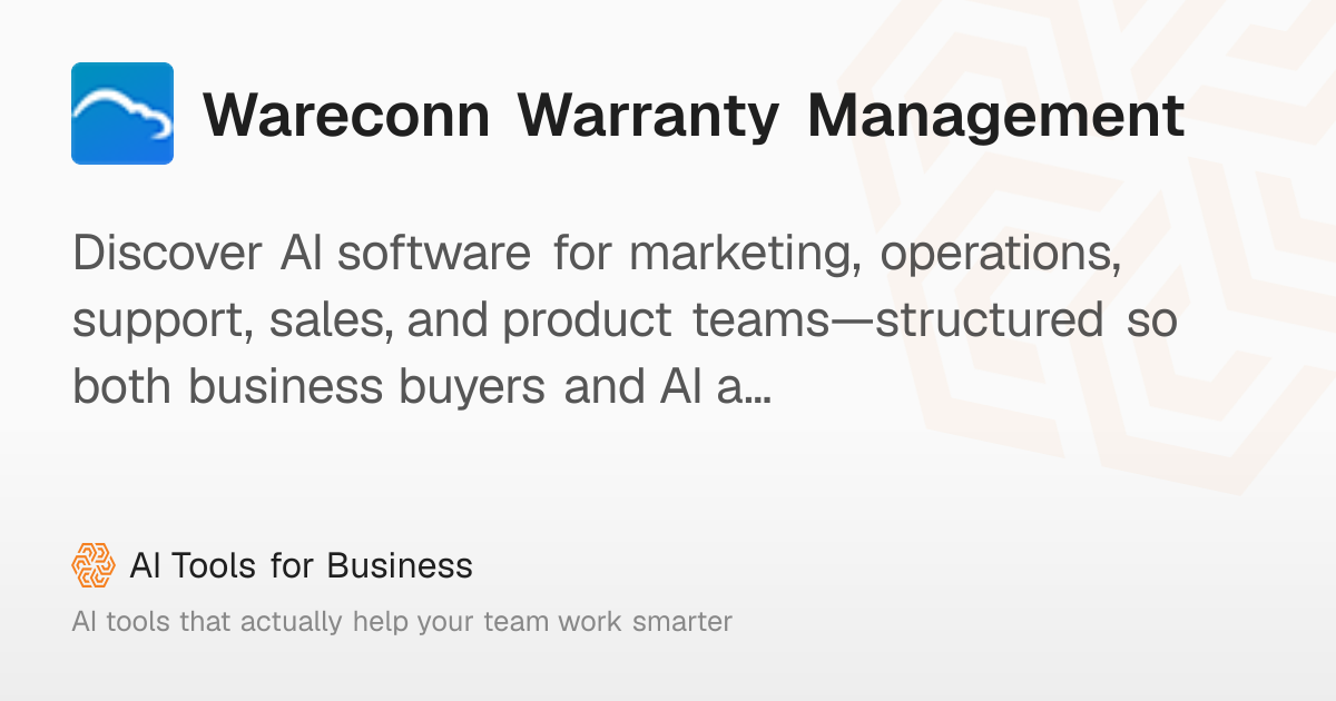 Wareconn: Warranty and After-Sales Management