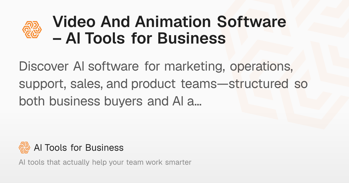 Video And Animation Software